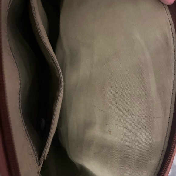 Dooney & Bourke Brown Pebble Grain Leather Tear Drop Satchel - Picture 9 of 14